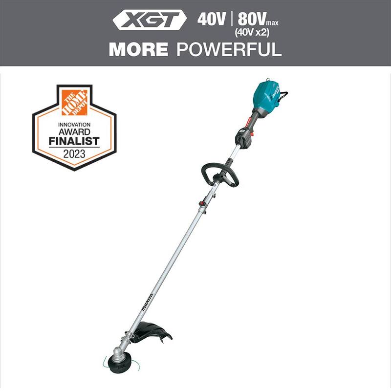 Makita XGT 40V max Brushless Cordless Couple Shaft Power Head with 17 in. String Trimmer Attachment (Tool Only) - GUX01ZX1