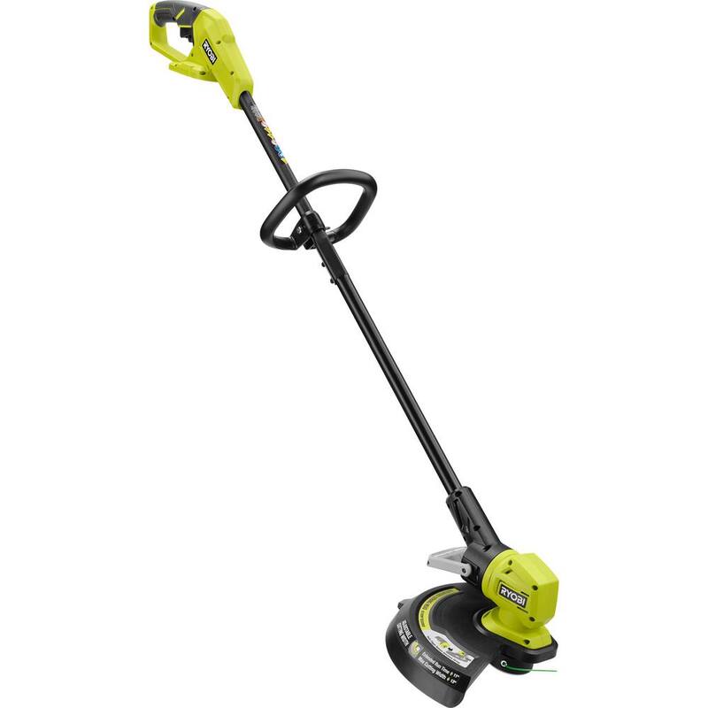 RYOBI ONE+ 18V 13 in. Cordless Battery String Trimmer/ Edger with Extra 3-Pack of Spools, 4.0 Ah Battery and Charger - P20180-AC