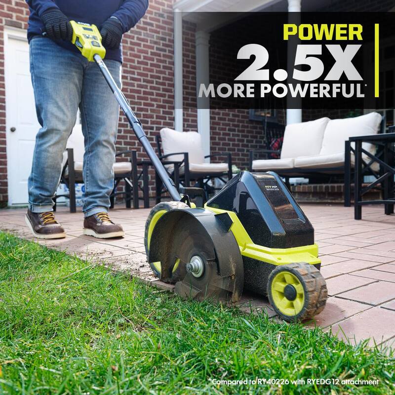 RYOBI 40V HP Brushless Cordless Edger (Tool Only) with Extra Edger Blade - RY40706BTL-AC
