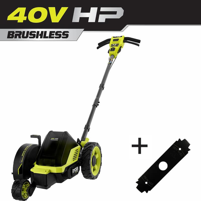 RYOBI 40V HP Brushless Cordless Edger (Tool Only) with Extra Edger Blade - RY40706BTL-AC