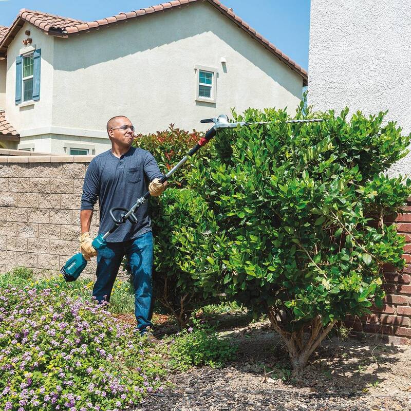Makita LXT 18V Brushless Cordless Couple Shaft Power Head Kit w/13" String Trimmer & 20" Hedge Trimmer Attachments (4.0Ah) - XUX02SM1X2