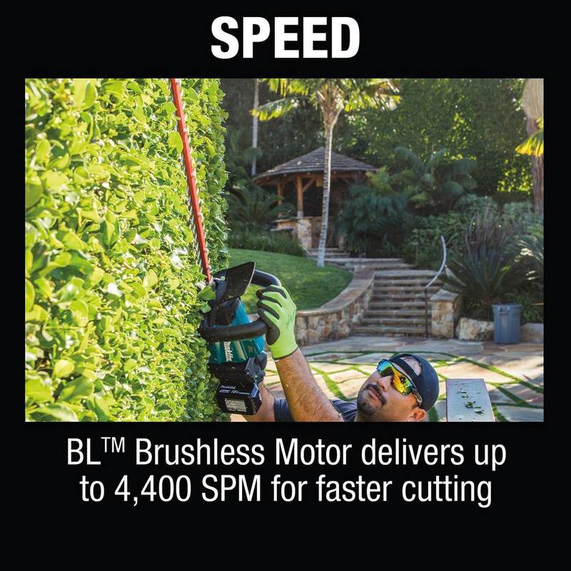 Makita LXT 18V Lithium-Ion Brushless Cordless 24 in. Hedge Trimmer Kit (5.0Ah) - XHU07T