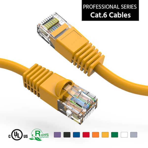 Cable de Red Ethernet CAT6 UTP con Botas - 20 pies - Amarillo - 100714YW