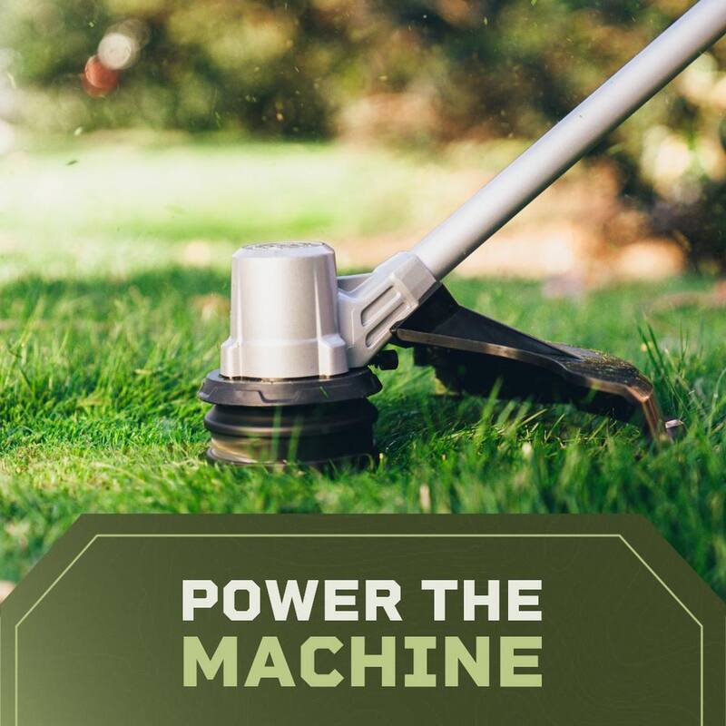 Green Machine 62V Cordless Battery 16” String Trimmer Cut Swath Brushless Motor with quick reload spool and 2.5 Ah Battery and Charger - GMST6200-A