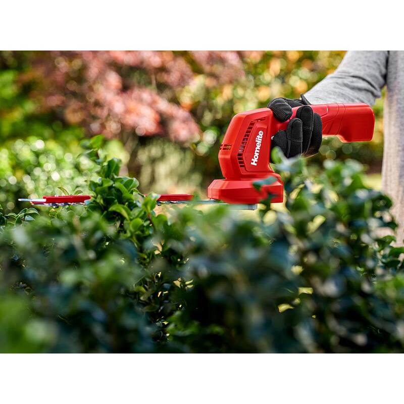 Homelite 12V Lithium Cordless Battery Grass Shear and Shrubber Trimmer with Internal 2.5 Ah Battery and Charger - HOMHT10