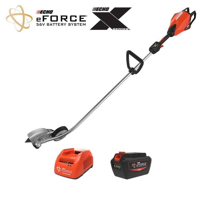 ECHO eFORCE 56V X Series Cordless Battery Powered Brushless Commercial Grade Lawn Edger with 5.0Ah Battery and Rapid Charger - DPE-2600R2