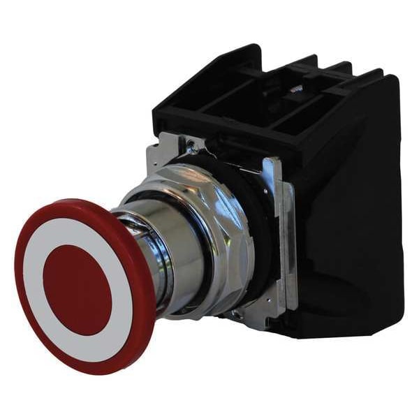 Botón pulsador no iluminado Eaton, 30 mm, 1NA/1NC, Rojo - 10250T714R