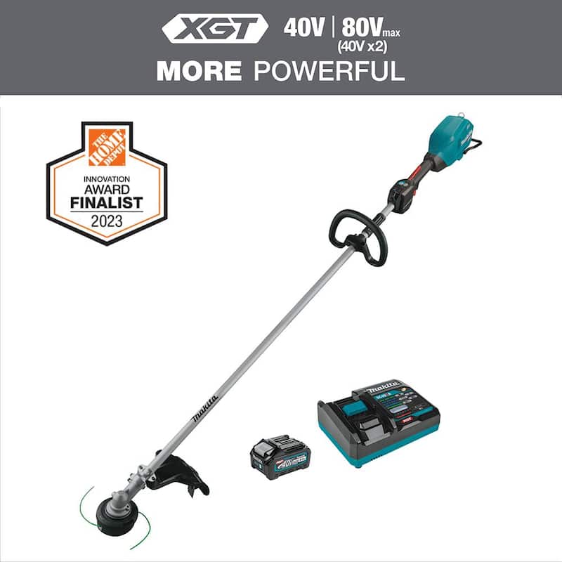 Makita XGT 40V max Brushless Cordless 17 in. String Trimmer Kit (4.0Ah) - GRU04M1