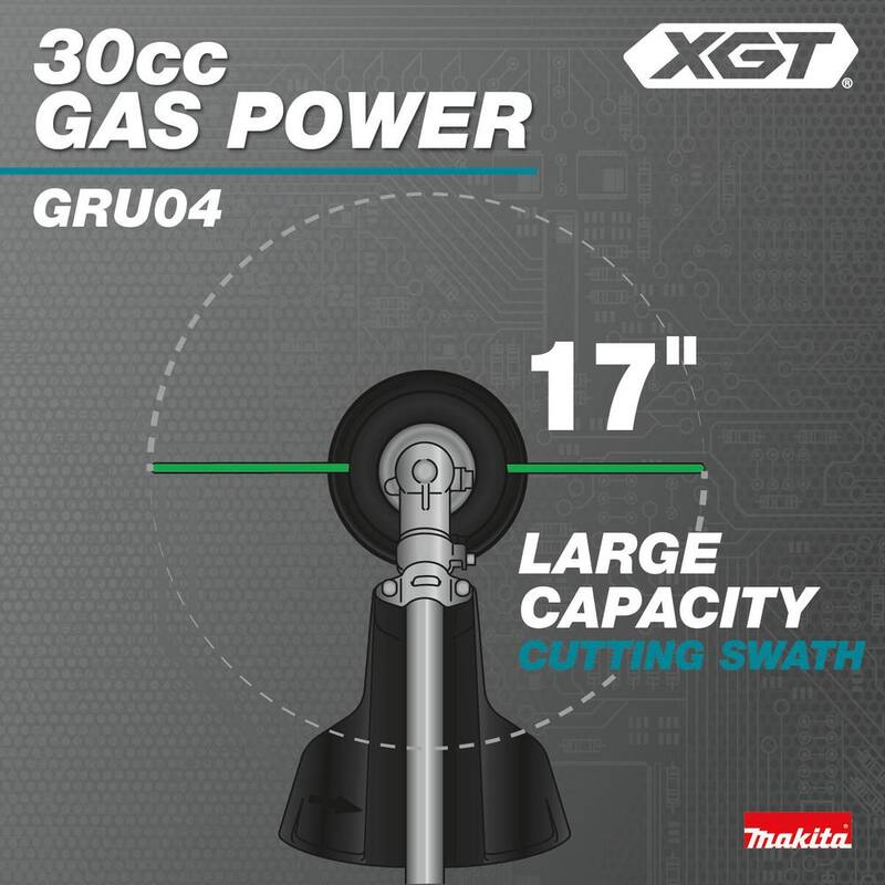 Makita XGT 40V max Brushless Cordless 17 in. String Trimmer Kit (4.0Ah) - GRU04M1