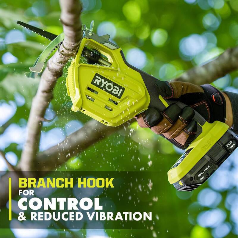 RYOBI ONE+ HP 18V Brushless Cordless Pruner and Cordless Pruning Reciprocating Saw with 2.0 Ah Battery and Charger - P2550-RS