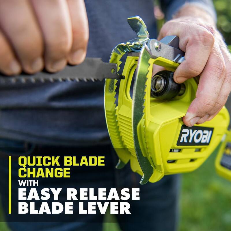 RYOBI ONE+ HP 18V Brushless Cordless Pruner and Cordless Pruning Reciprocating Saw with 2.0 Ah Battery and Charger - P2550-RS