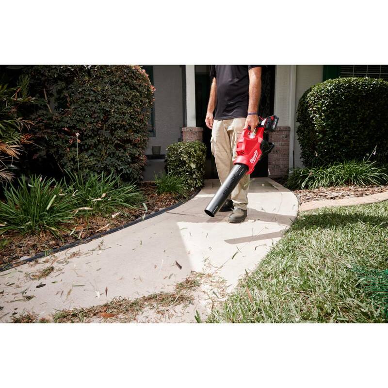 Milwaukee M18 FUEL 18V Brushless Cordless 17 in. Dual Battery Straight Shaft String Trimmer w/Dual Battery Blower (2-Tool) - 3006-20-2824-20