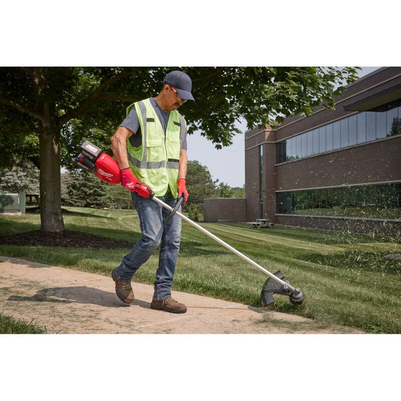 Milwaukee M18 FUEL 18V Brushless Cordless 17 in. Dual Battery Straight Shaft String Trimmer w/Dual Battery Blower (2-Tool) - 3006-20-2824-20