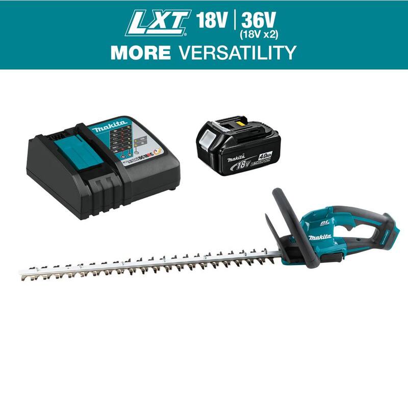 Makita LXT 18V Lithium-Ion Brushless Cordless 24 in. Hedge Trimmer Kit (4.0Ah) - XHU09M1