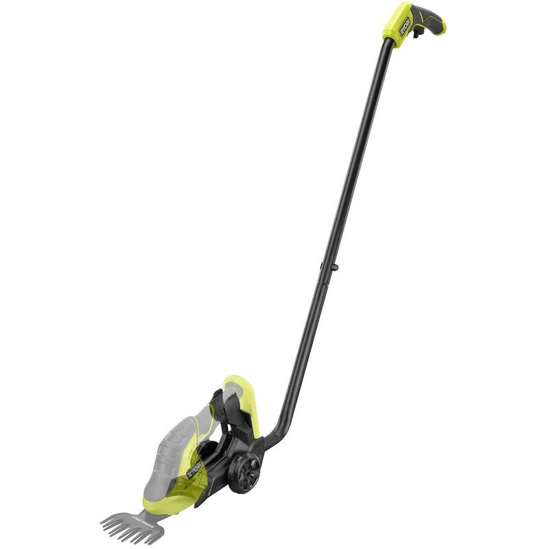 RYOBI ONE+ 18V Cordless Grass Shear and Shrubber Trimmer with Caddy and 2.0 Ah Battery and Charger - P2980-AC