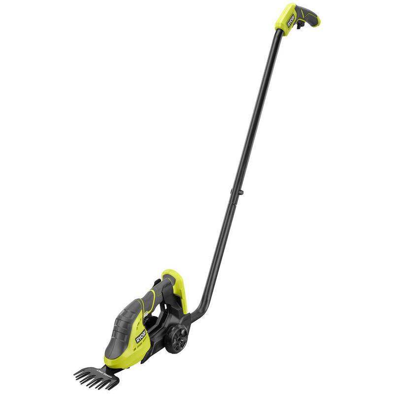 RYOBI ONE+ 18V Cordless Grass Shear and Shrubber Trimmer (Tool-Only) with Accessory Shear/Shrubber Caddy - P2908BTL-AC