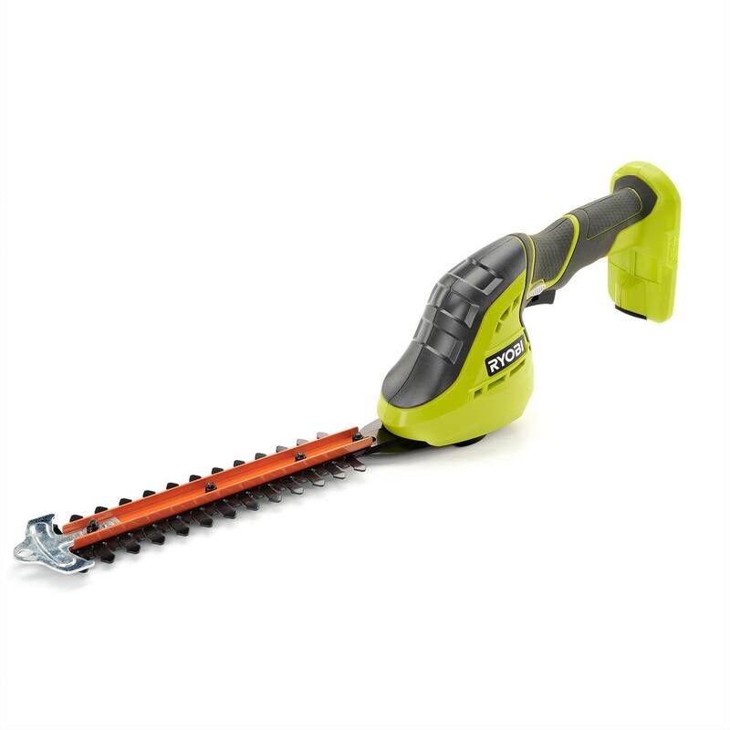 RYOBI ONE+ 18V Cordless Grass Shear and Shrubber Trimmer (Tool-Only) with Accessory Shear/Shrubber Caddy - P2908BTL-AC