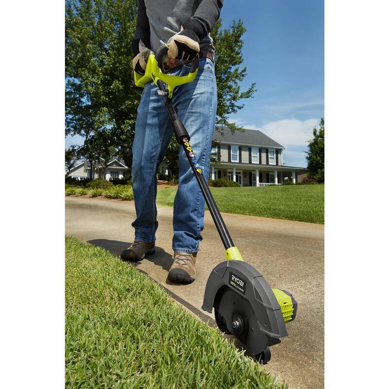 RYOBI ONE+ 18V 9 in. Cordless Battery Edger (Tool Only) with Extra Edger Blade - P2300BTL-AC