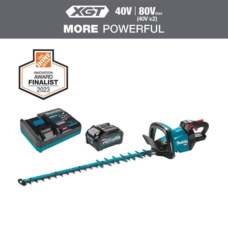 Makita XGT 40V max Brushless Cordless 30 in. Hedge Trimmer Kit (4.0Ah) - GHU03M1
