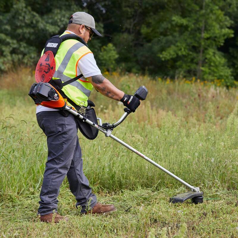 ECHO eFORCE 56V X Series 17 in. Brushless Cordless Battery String Trimmer/Brushcutter with 5.0 Ah Battery and Rapid Charger - DSRM-2600UR2