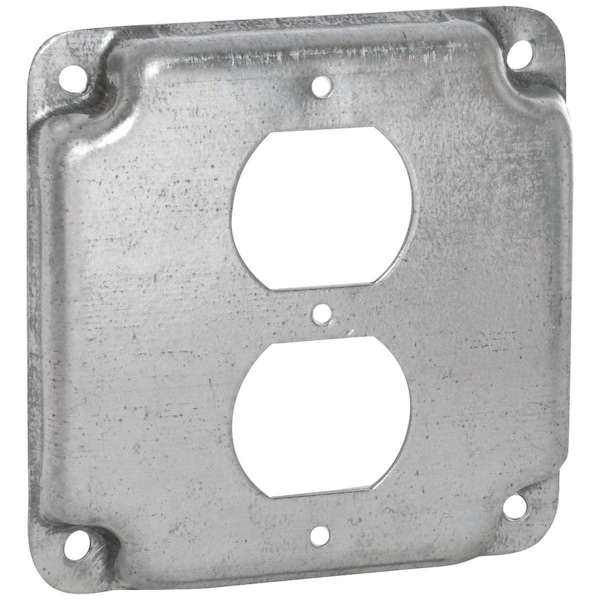 Southwire Electrical Box Cover, Square, Galvanized Steel, Duplex and Raised Cover - G1938-UPC