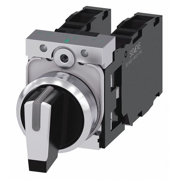 Interruptor selector no iluminado Siemens, tamaño de 22 mm - 3SU1150-2BM60-1LA0