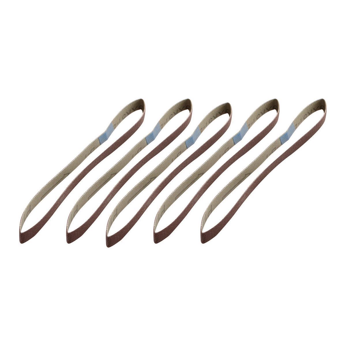 Juego de bandas de lija variadas Warrior de 3/8 pulg. x 13 pulg. - 5 piezas - 60477