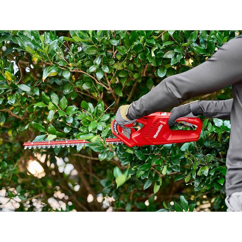 Homelite 12V Lithium 18 in. Cordless Hedge Trimmer with Internal 2.5 Ah Battery and Charger - HOMHT20