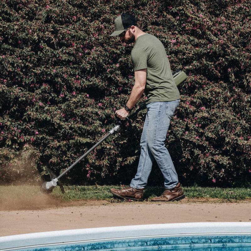 Green Machine 62V 16” Cordless Carbon Fiber Shaft String Trimmer Brushless motor and quick reload spool with 2.5AH Battery and Charger - GMST6200-C