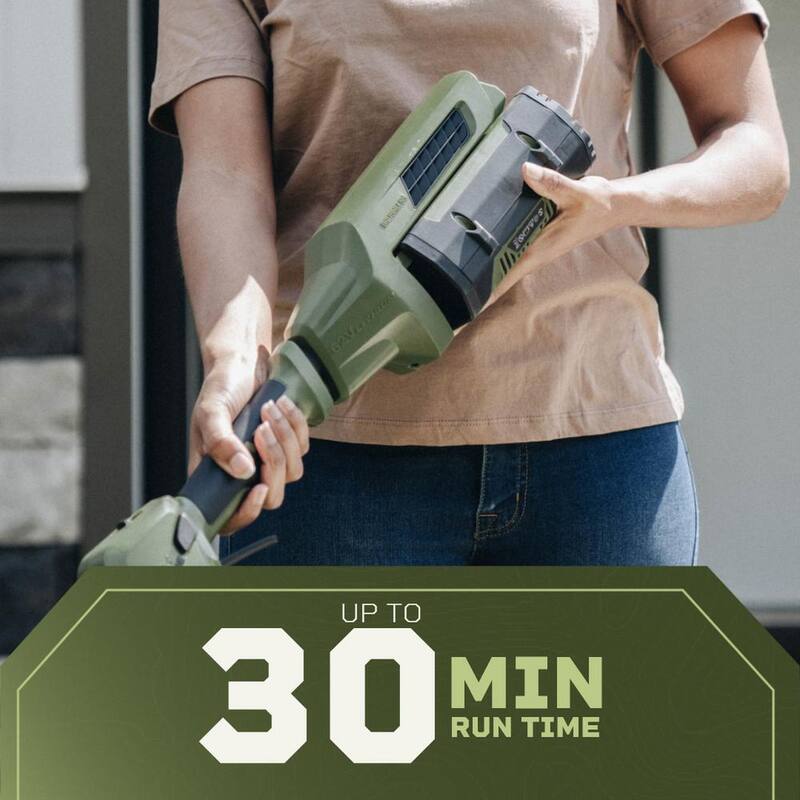 Green Machine 62V 16” Cordless Carbon Fiber Shaft String Trimmer Brushless motor and quick reload spool with 2.5AH Battery and Charger - GMST6200-C