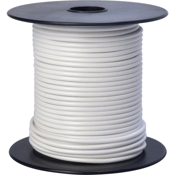 Road Power 100 Ft. 16 Ga. PVC-Coated Primary Wire, White - 55667923