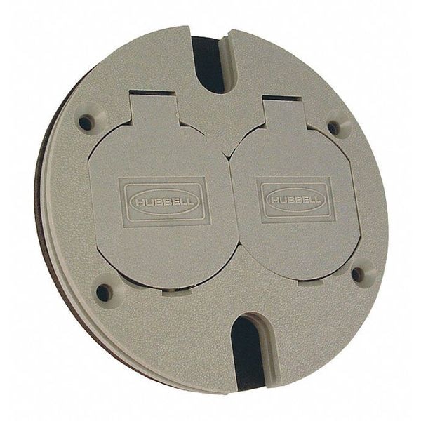 Raco Electrical Box Cover, Round, Steel, Duplex Receptical Cover - 6268
