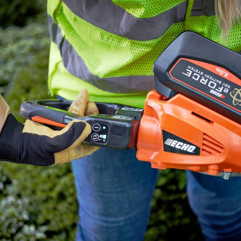ECHO eFORCE 28 in. 56-Volt X Series Double-Sided Cordless Battery Powered Hedge Trimmer with 2.5Ah Battery and Rapid Charger - DHC-2800R1