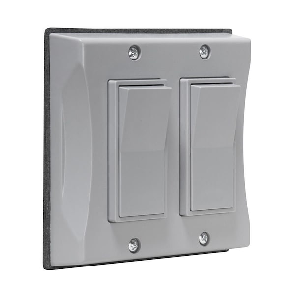 Bell Outdoor Weatherproof Cover, Double Gang Box Type, 2 Gangs, Decorator Switch Cover - 5127-0