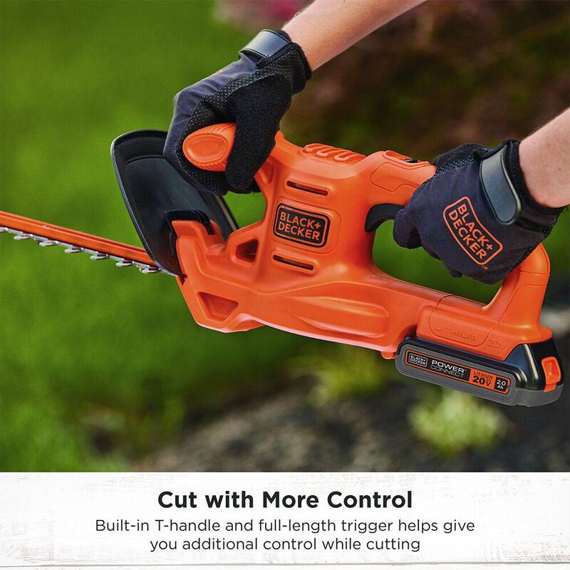 BLACK+DECKER 20V MAX Cordless Battery Powered Hedge Trimmer Kit and 20V Cordless Electric Pruner with (2) 1.5Ah Battery & Chargers - LHT218C1WR320C1