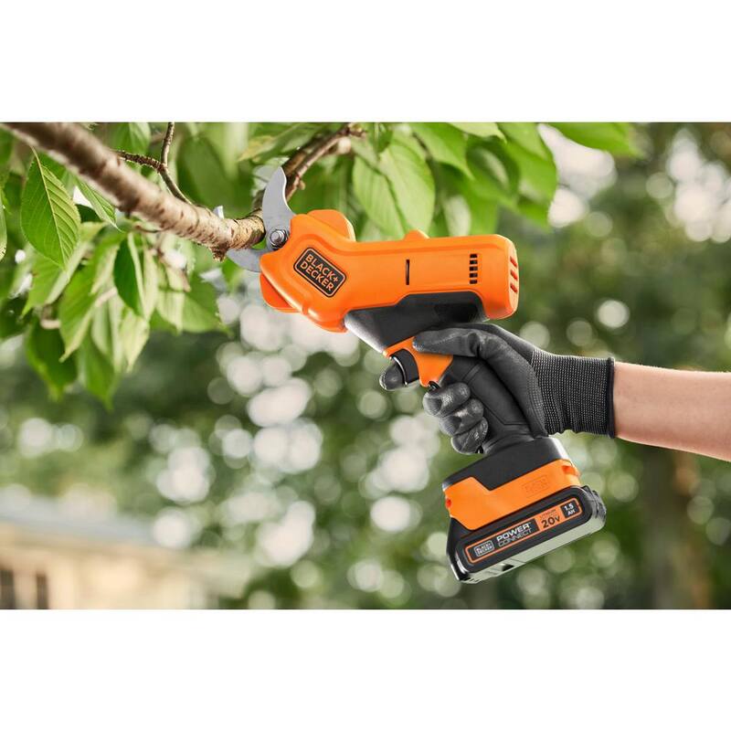 BLACK+DECKER 20V MAX Cordless Battery Powered Hedge Trimmer Kit and 20V Cordless Electric Pruner with (2) 1.5Ah Battery & Chargers - LHT218C1WR320C1