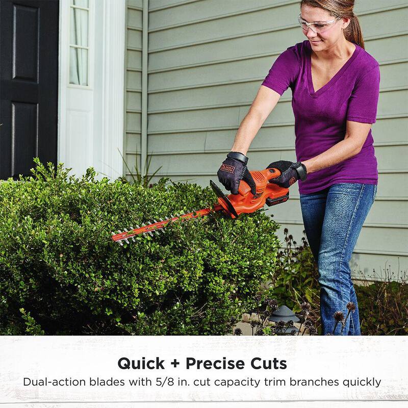 BLACK+DECKER 20V MAX Cordless Battery Powered Hedge Trimmer Kit and 20V Cordless Electric Pruner with (2) 1.5Ah Battery & Chargers - LHT218C1WR320C1