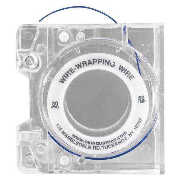 Ok Industries 30 AWG Wire Wrapping Wire with Dispenser 50 ft. BL - WD-30-B
