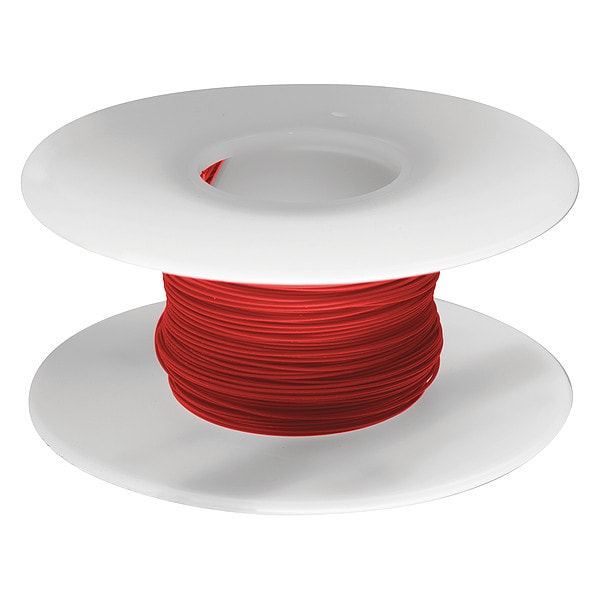 Cable de envoltura en carrete Ok Industries, 30 AWG, rojo, Kynar(R), 100 pies - R30R-0100