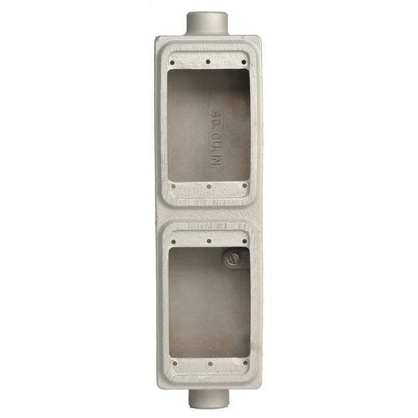 Appleton Electric Weatherproof Electrical Box, 40 cu in, FSC Box Type, 2 Gangs, Malleable Iron - FSC-2T-50