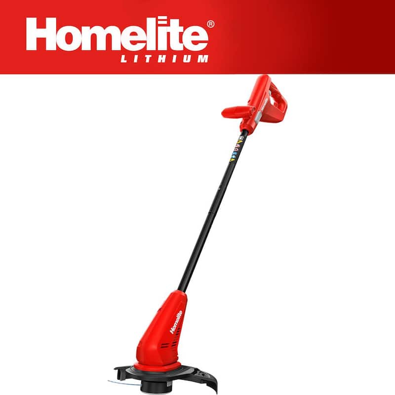 Homelite 12V Lithium 10 in. Cordless String Trimmer/Edger with Internal 2.5 Ah Battery and Charger - HOMST10