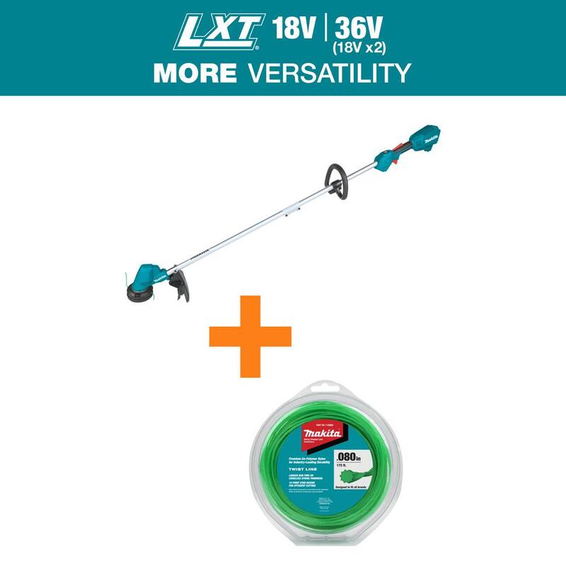 Makita LXT 18V Li-Ion Brushless Cordless 13 in. String Trimmer Tool Only with 0.08 in. x 175 ft. Twisted Trimmer Line - XRU23Z-T-03866