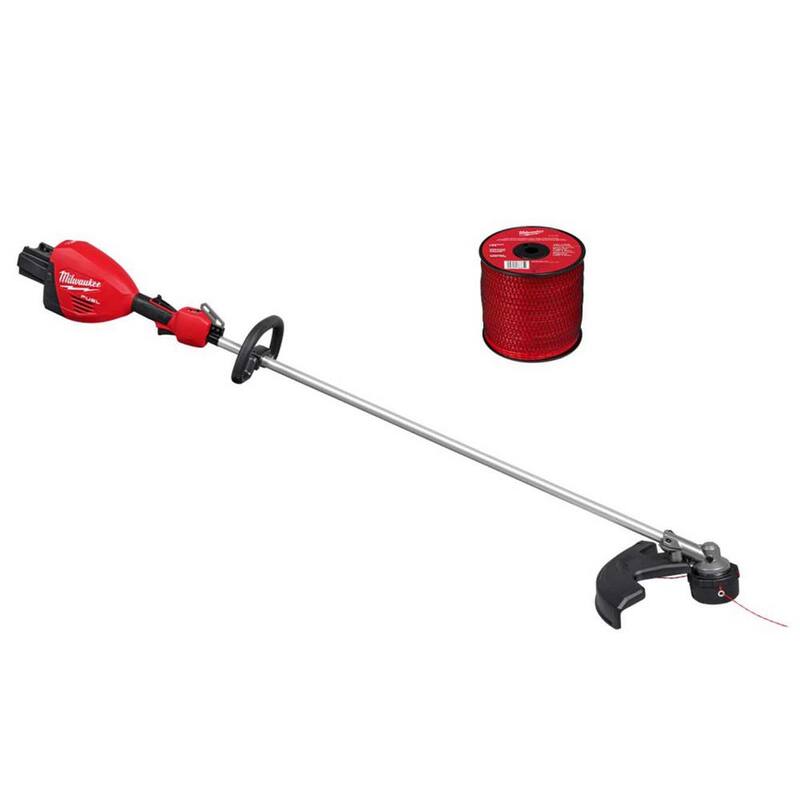 Milwaukee M18 FUEL 18V Brushless Cordless 17 in. Dual Battery Straight Shaft String Trimmer & 0.105 in. x 625 ft. Trimmer Spool - 3006-20-49-16-2789