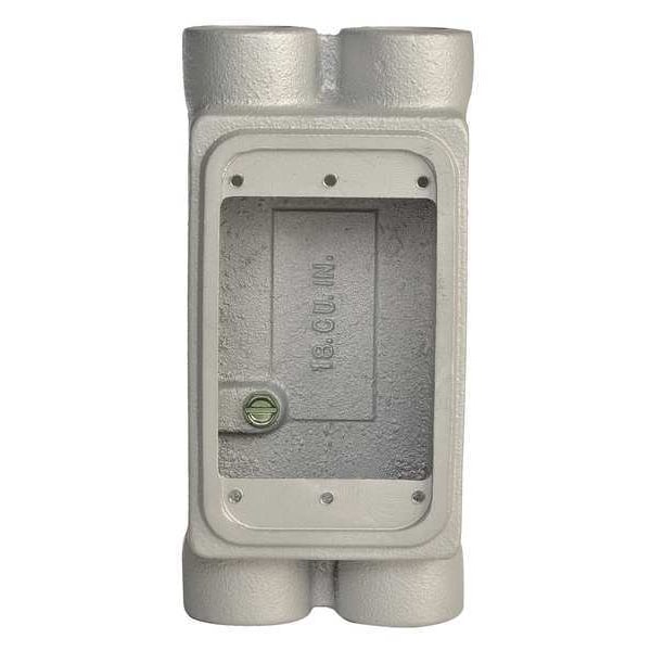Appleton Electric Weatherproof Electrical Box, 18 cu in, FSCD Box Type, 1 Gang, Malleable Iron - FSCD-1-50
