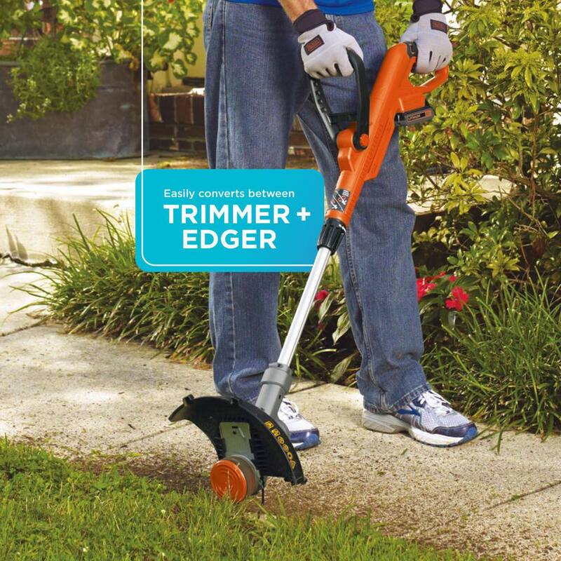 BLACK+DECKER 20V MAX Cordless 2-in-1 String Trimmer/Edger and 90 MPH 320 CFM Leaf Blower with (2) 2Ah Battery & Chargers - LST300WBBL700D1