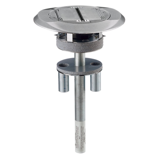 Hubbell Wiring Device-Kellems Poke-Through Box, 27 cu in, Wiring Box Type, 1 Gang, Steel, Round Shape - S1PT4X4AL
