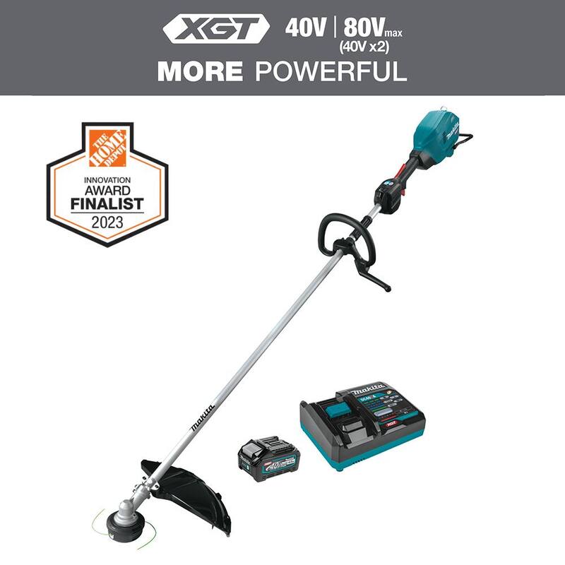 Makita XGT 40V max Brushless Cordless 17 in. String Trimmer Kit (4.0Ah) - GRU03M1
