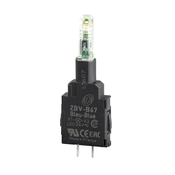 Schneider Electric Bloque de luz, Harmony XB4, Harmony XB5, rojo, para cabeza 22mm LED integrado, pines para placa de circuito impreso, 24V - ZBVB47