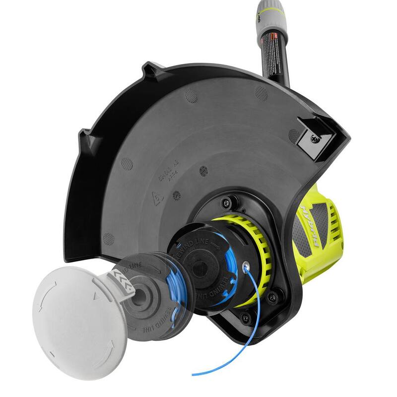 RYOBI ONE+ 18V 10 in. Cordless Battery String Trimmer/Edger 2.0 Ah Battery and Charger kit with ONE+ 0.065 Spool (3-Pack) - PCLST01K-AC14RL3A