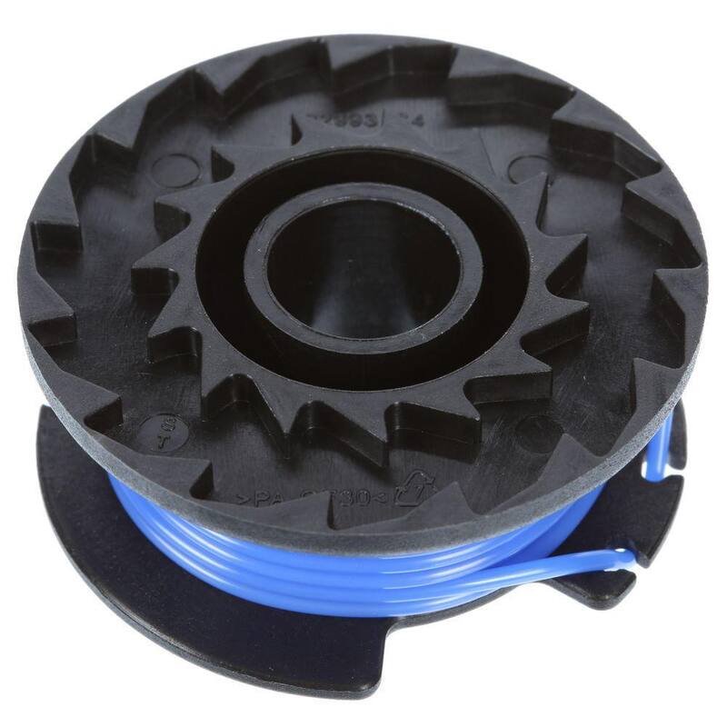 RYOBI ONE+ 18V 10 in. Cordless Battery String Trimmer/Edger 2.0 Ah Battery and Charger kit with ONE+ 0.065 Spool (3-Pack) - PCLST01K-AC14RL3A